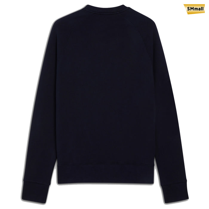 Maison Kitsune Men's Tricolor Fox Patch Sweatshirt FM00322KM0001 NAVY