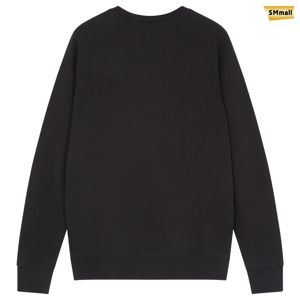 Maison Kitsune Fox Head Logo Black Cotton Crewneck Sweatshirt Men