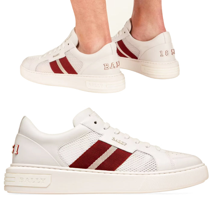 BALLY Leather Low-Top Sneakers Black