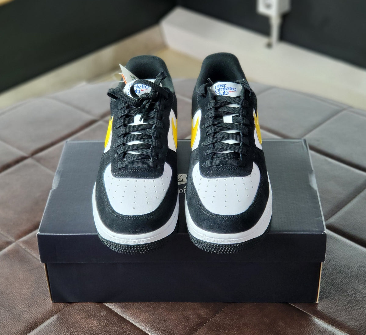 Nike Air Force 1 ’07 LV8 Athletic Club Black Dark Sulfur Low Sneakers