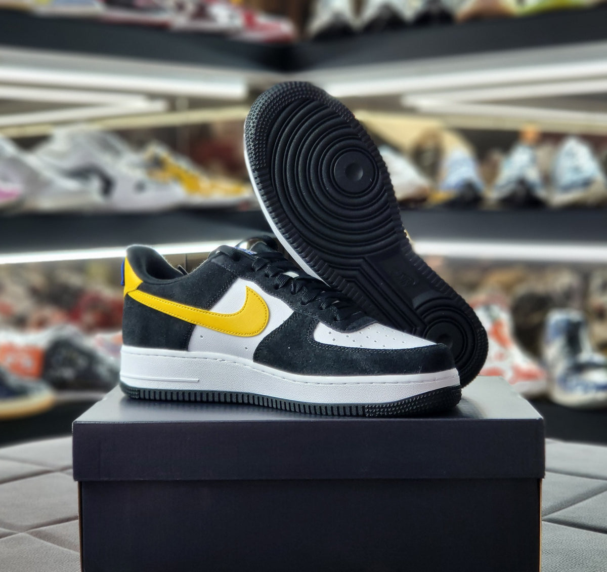 Nike Air Force 1 ’07 LV8 Athletic Club Black Dark Sulfur Low Sneakers