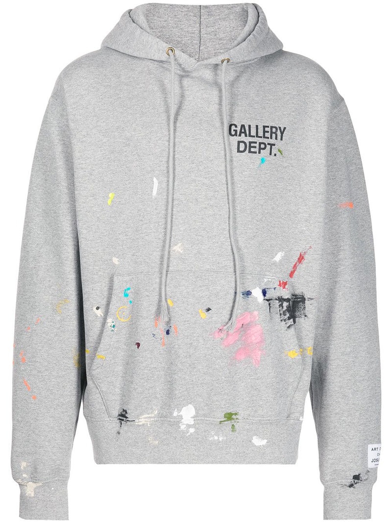 GALLERY DEPT. Gray Paint Logo Hoodie EN 2120 P
