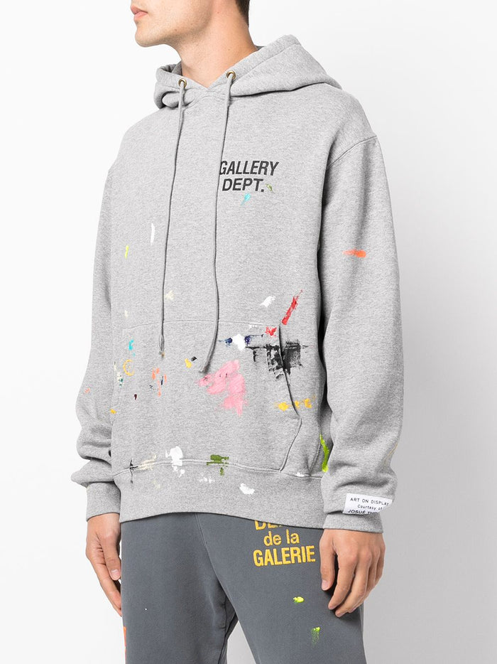 GALLERY DEPT. Gray Paint Logo Hoodie EN 2120 P