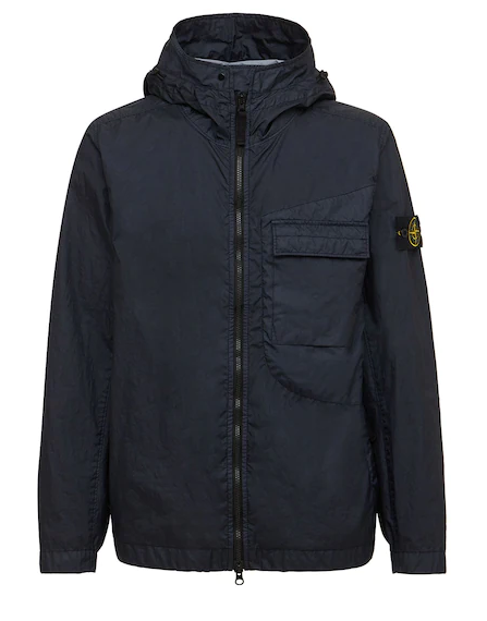 STONE ISLAND Membrana TC Hooded Jacket Navy/Charcoal 761540223