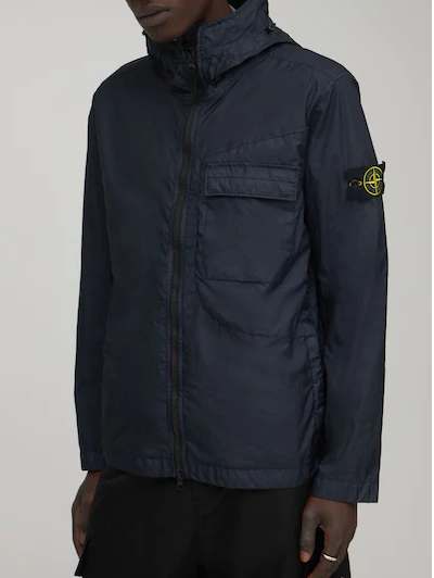 STONE ISLAND Membrana TC Hooded Jacket Navy/Charcoal 761540223