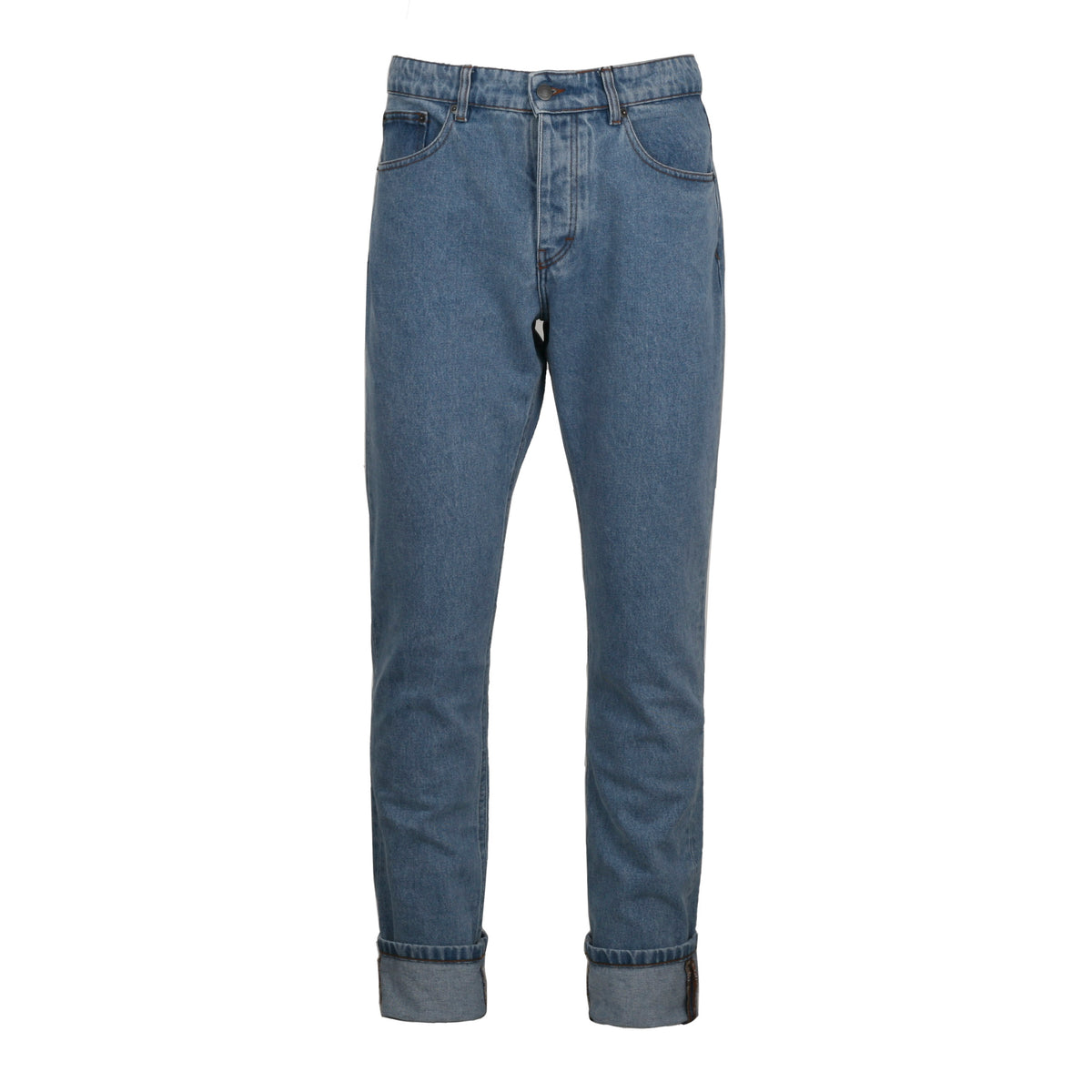 AMI Ami Fit Roll-Up Men's Denim Jeans HTR001 603 448