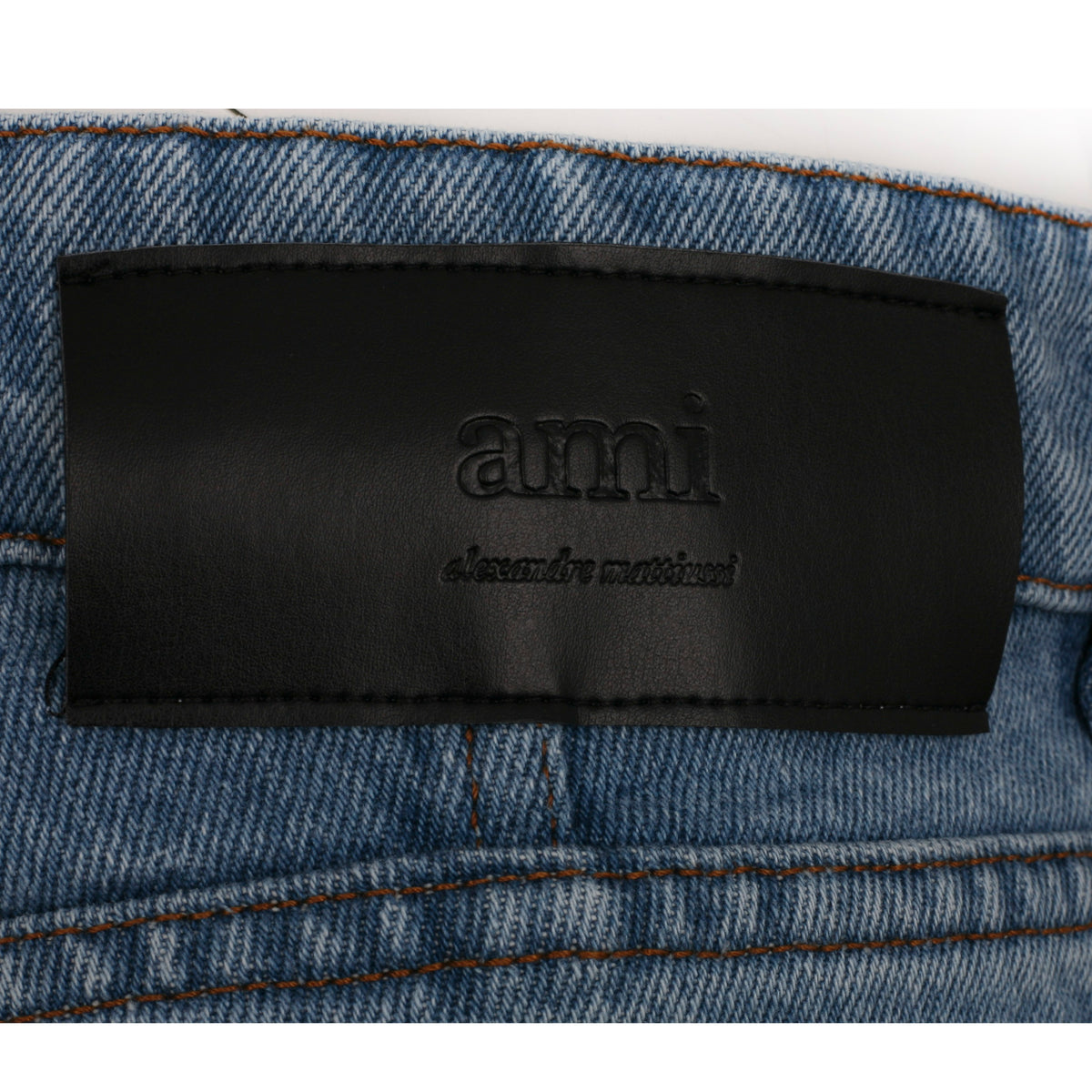 AMI Ami Fit Roll-Up Men's Denim Jeans HTR001 603 448