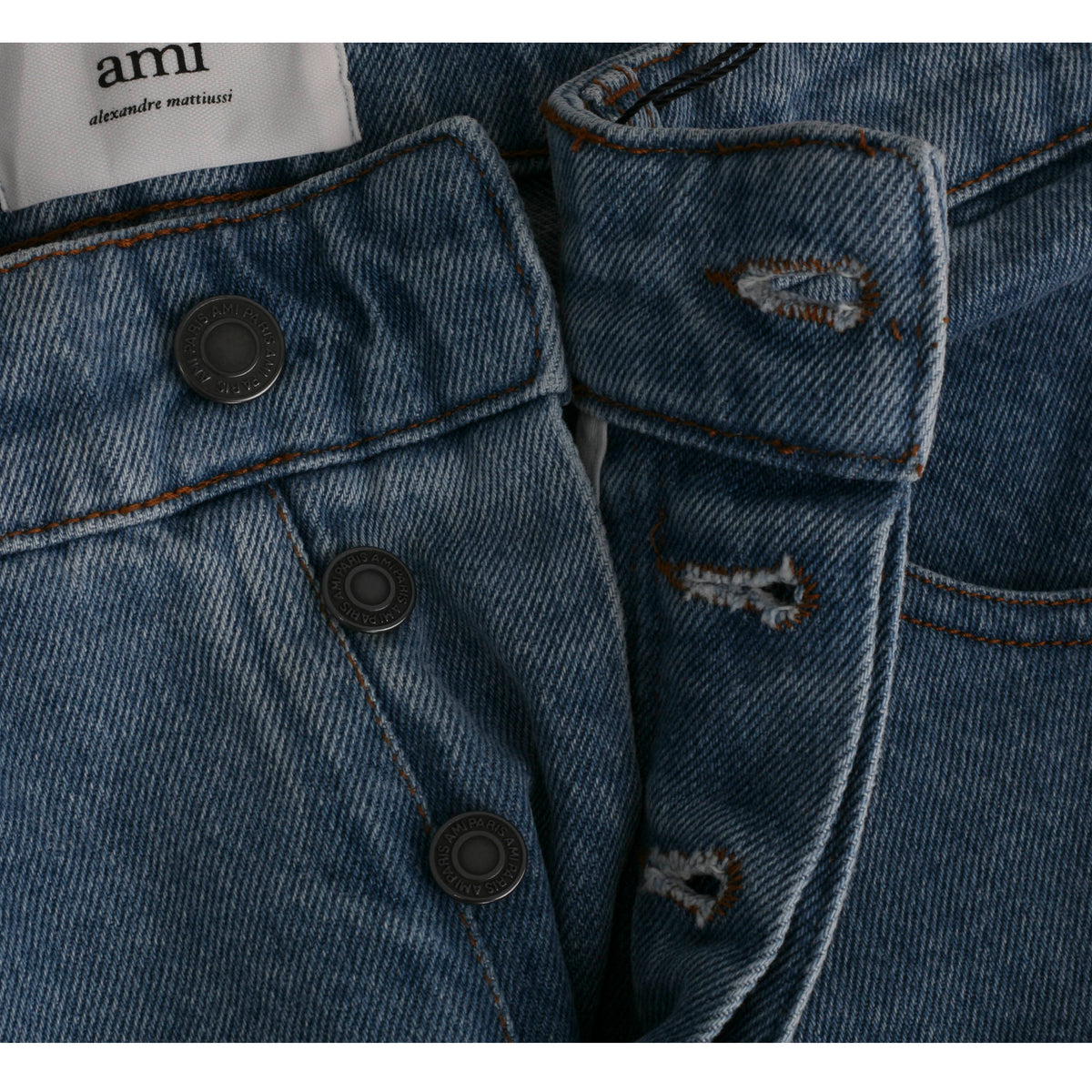 AMI Ami Fit Roll-Up Men's Denim Jeans HTR001 603 448