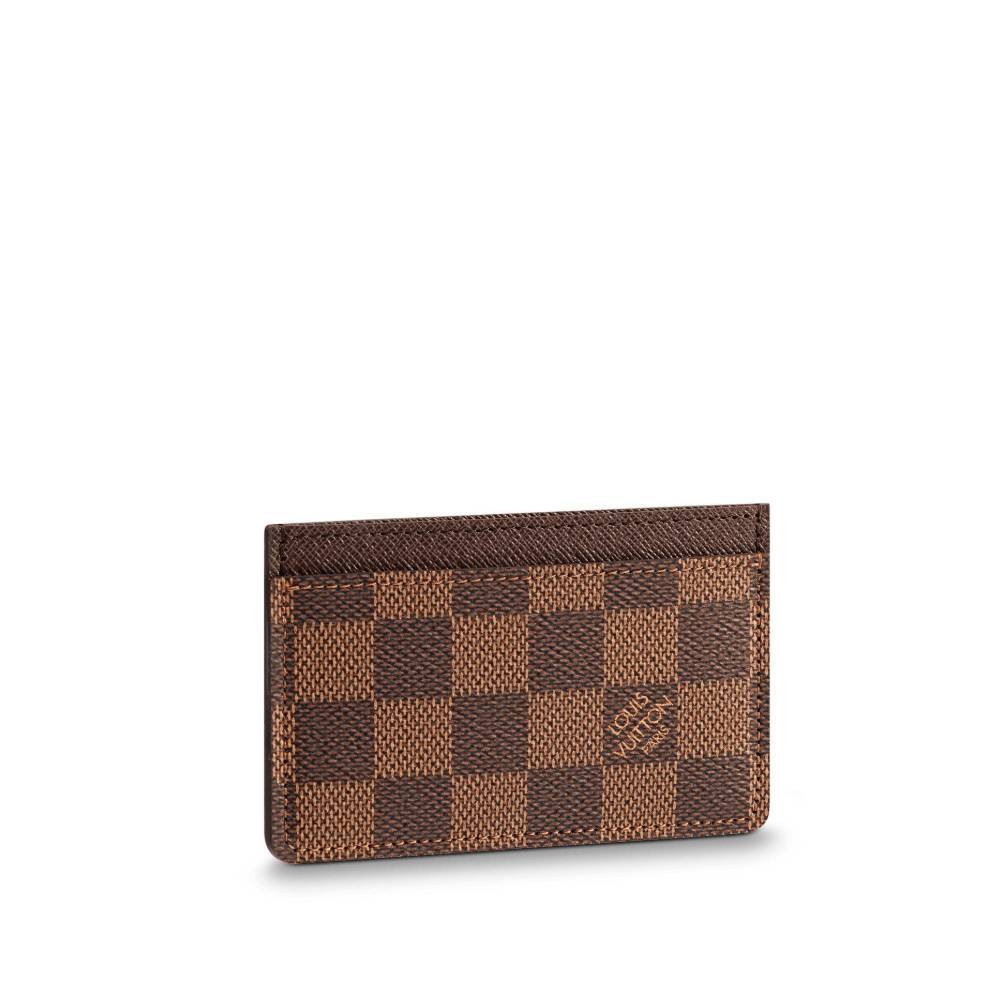 Louis Vuitton Damier Ebene Canvas Card Holder Wallet