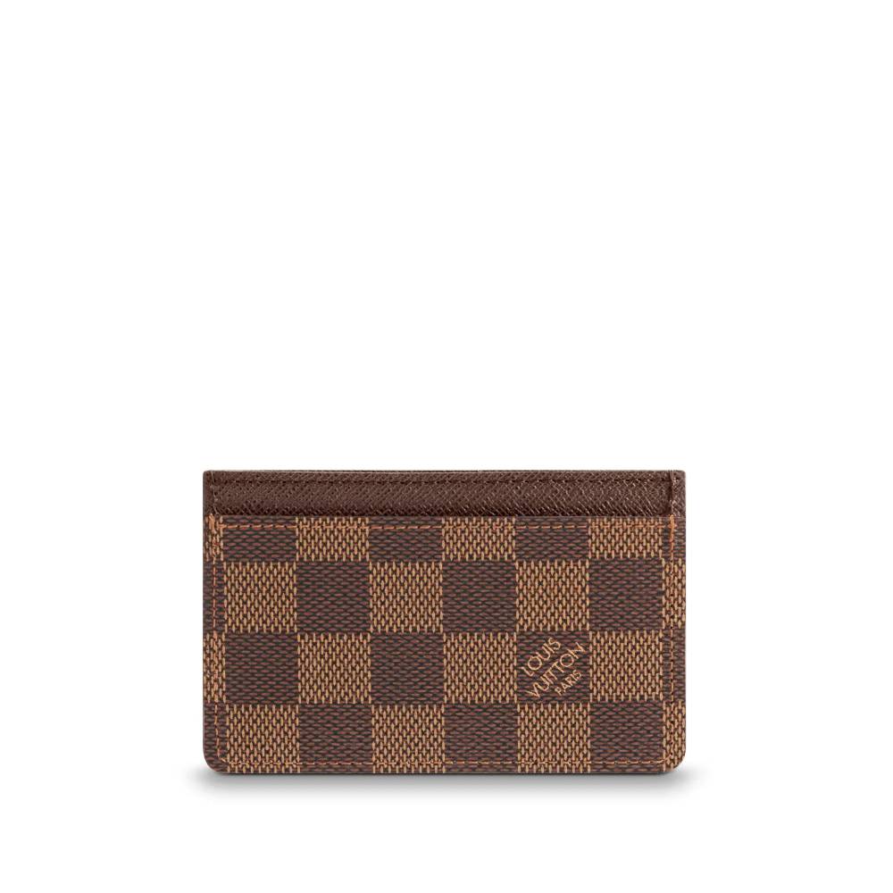 Louis Vuitton Damier Ebene Canvas Card Holder Wallet