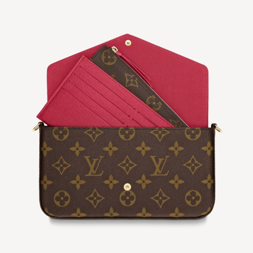 Louis Vuitton Monogram Pochette Felicie Chain Wallet Crossbody Bag