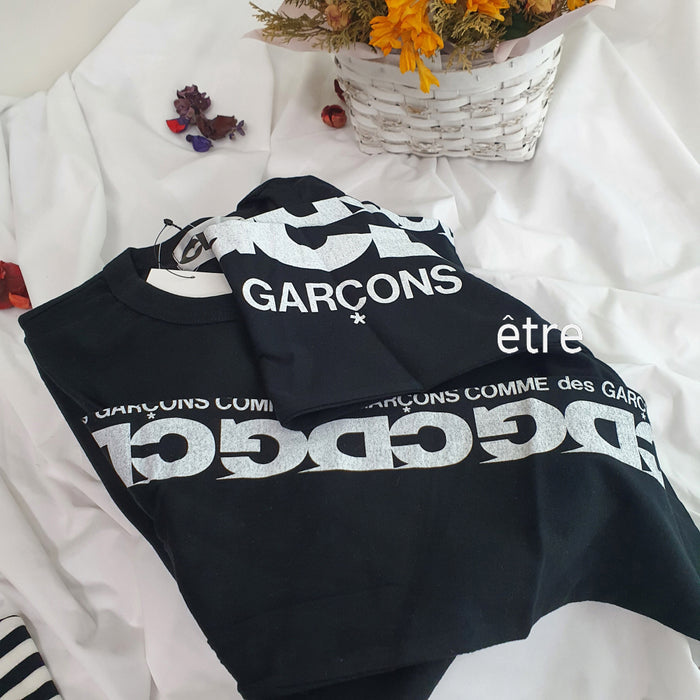Comme des Garcons Circle Logo Lettering Long Sleeve T-Shirt CDG
