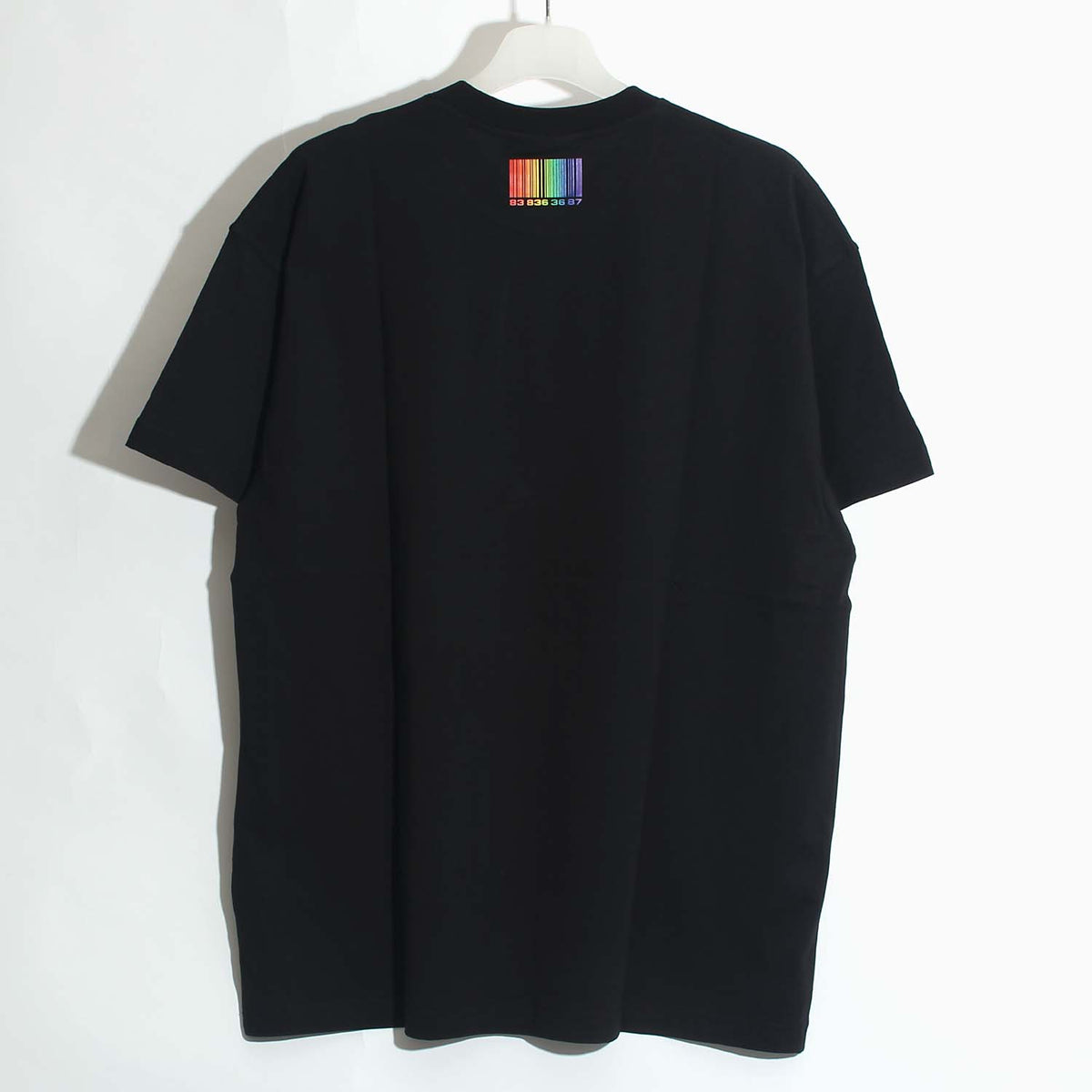 Vetements Men's Rainbow Barcode Black Short Sleeve T-Shirt VL12TR440B 1602