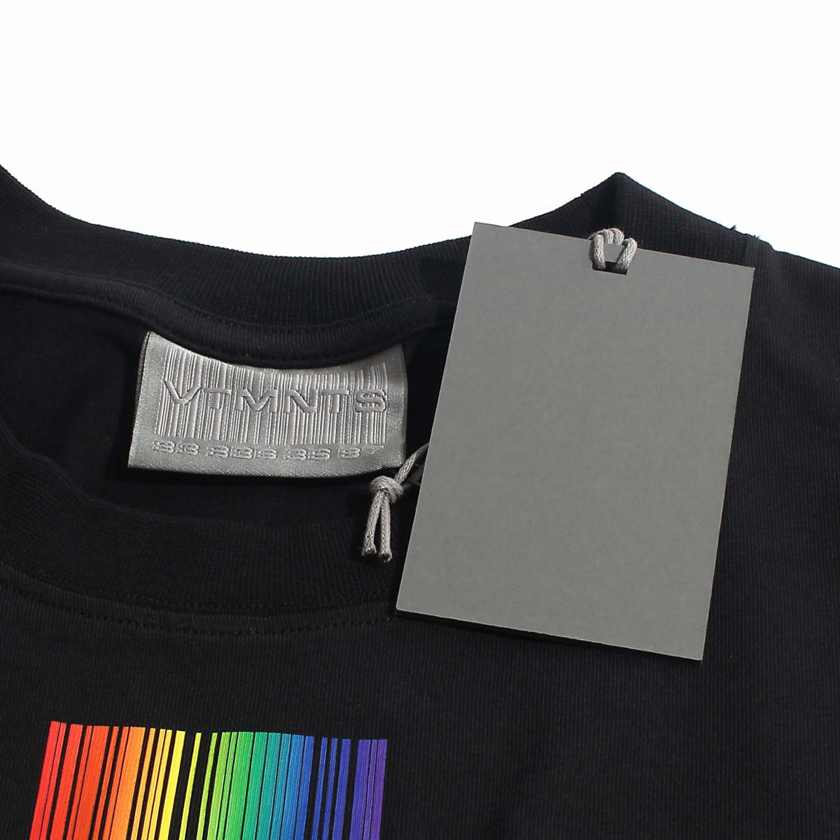 Vetements Men's Rainbow Barcode Black Short Sleeve T-Shirt VL12TR440B 1602