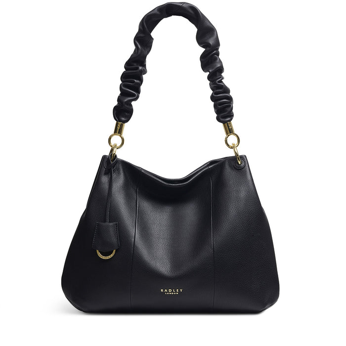 RADLEY LONDON Cuba Street Ruffle Medium Zip-Top Shoulder Bag Black