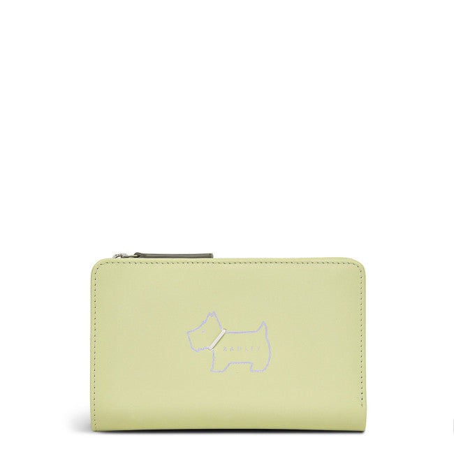 RADLEY LONDON Heritage Dog Outline Medium Bifold Wallet Cucumber Green