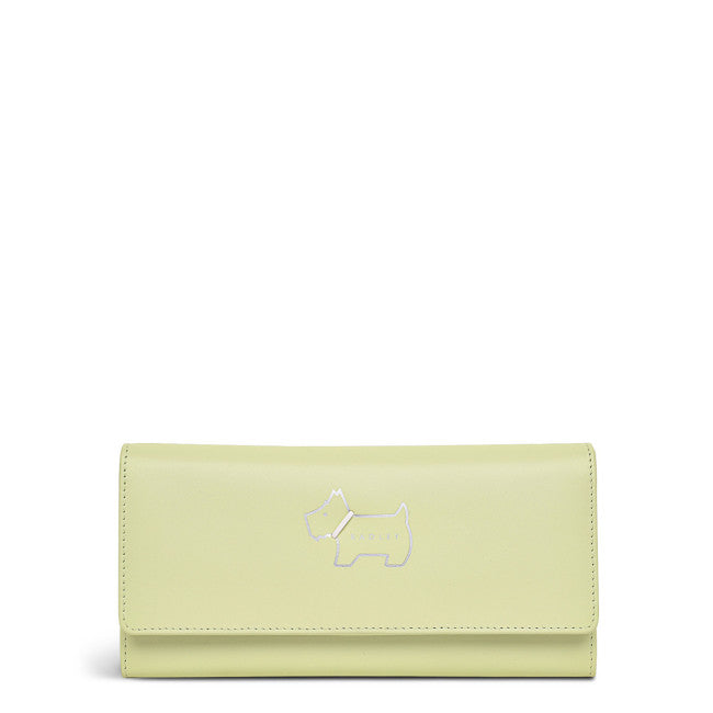 RADLEY LONDON Heritage Dog Outline Large Flapover Matinee Wallet Cucumber