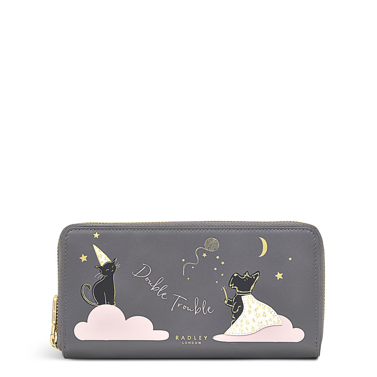RADLEY LONDON Double Trouble Large Zip-Around Matinee Wallet Thunder Grey