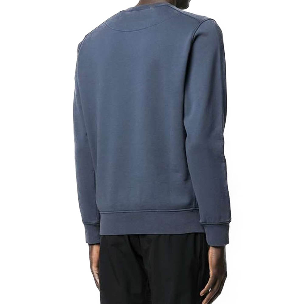 STONE ISLAND Blue Logo Patch Crewneck Sweatshirt 741563051