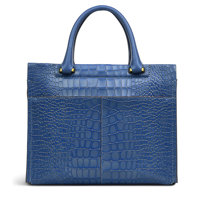 RADLEY LONDON Agnes Street Fox Croc Medium Zip-Top Multiway Bag Vintage Blue