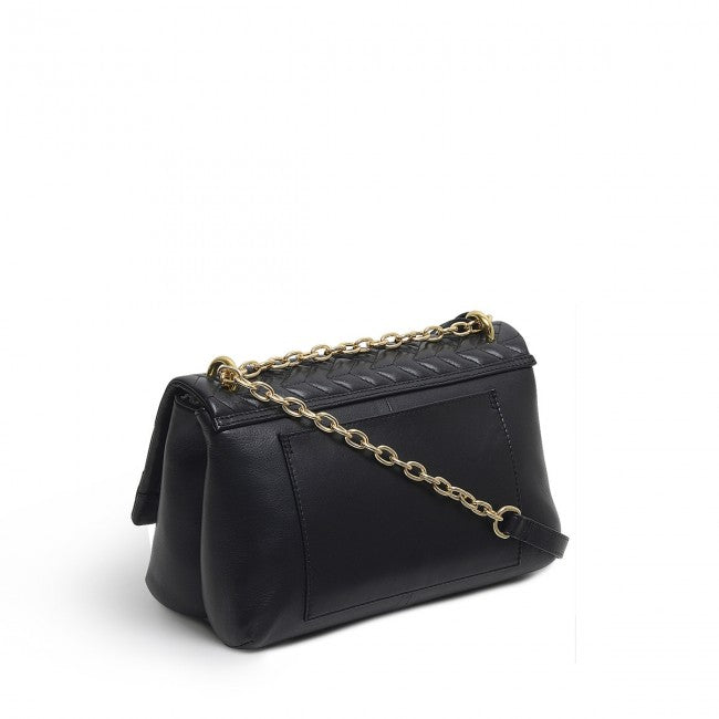 RADLEY LONDON Black Quilted Medium Flapover Crossbody Bag