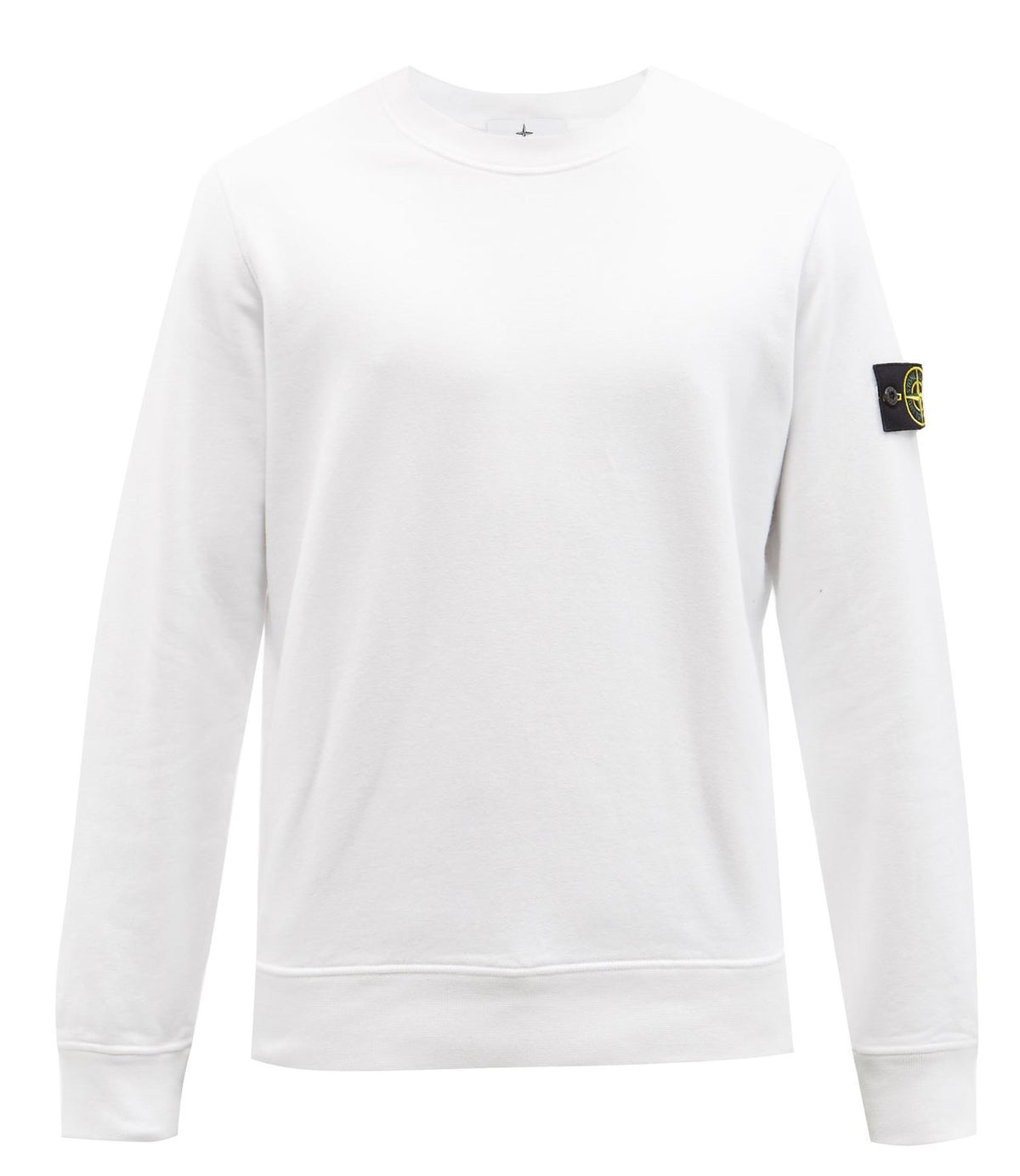 STONE ISLAND Cotton Compass Patch Crewneck Sweatshirt Black 6100044 S0051 V0029