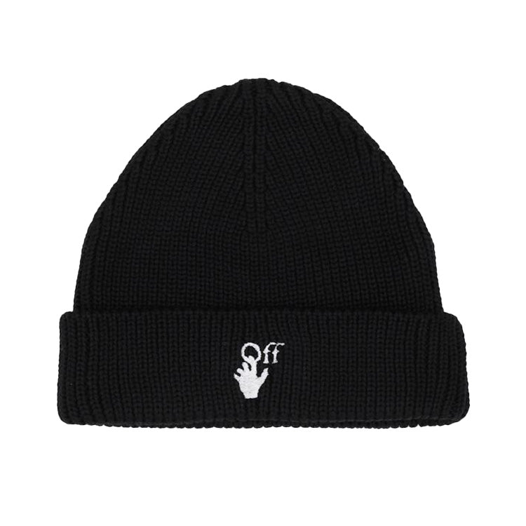 OFF WHITE Unisex Logo Embroidered Wool Beanie OMLC016F 21KNI001 1001