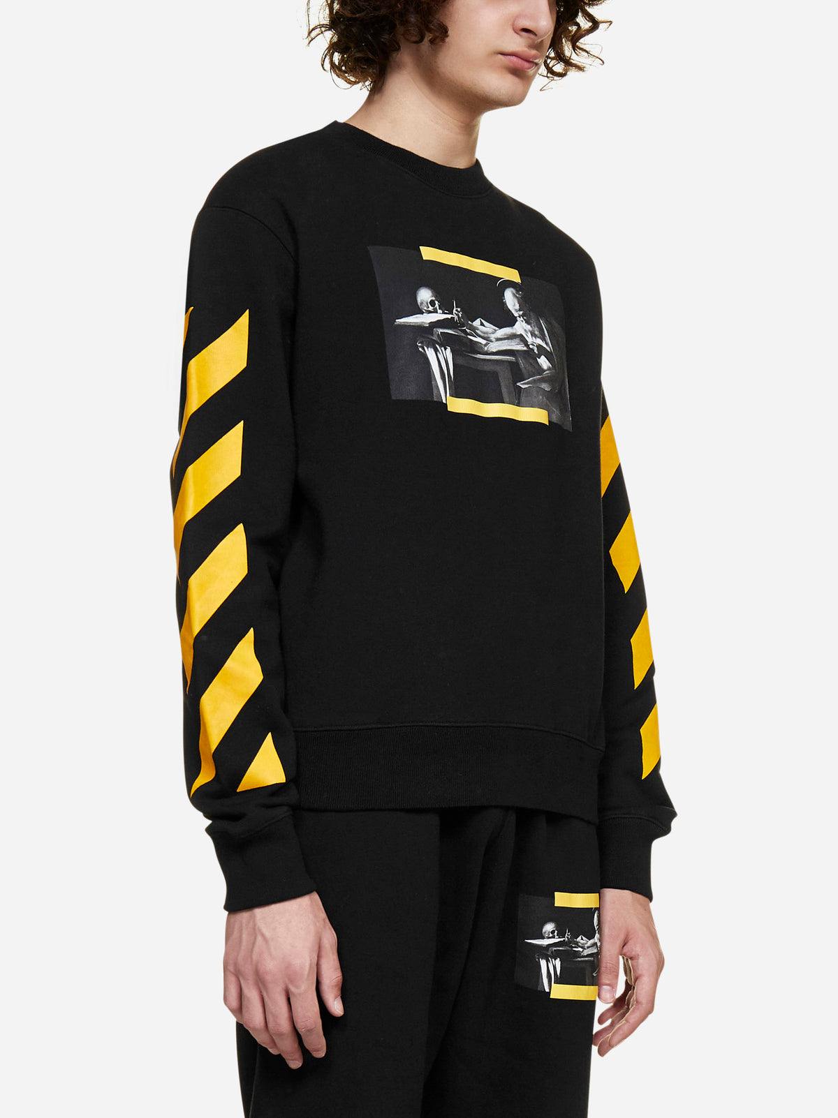 OFF WHITE Caravaggio Print Men's Crewneck Sweatshirt OMBA025F 21FLE009 1084