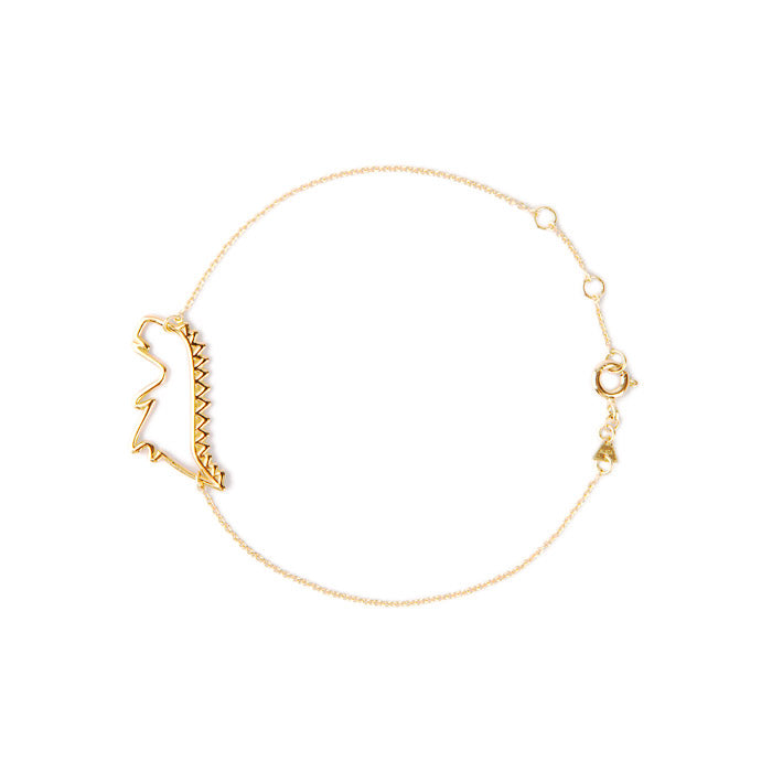 ALIITA Yellow Gold Dino Bracelet Unisex Jewelry