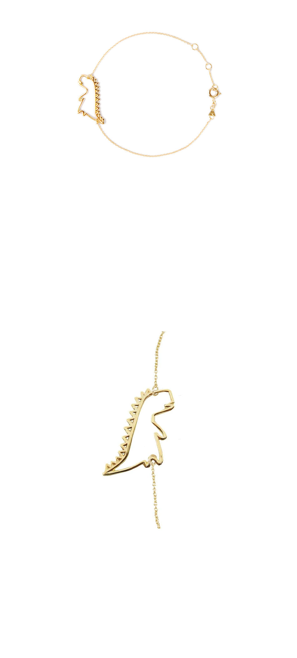 ALIITA Yellow Gold Dino Bracelet Unisex Jewelry