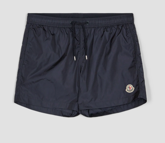 Moncler Logo Swim Shorts Black Navy