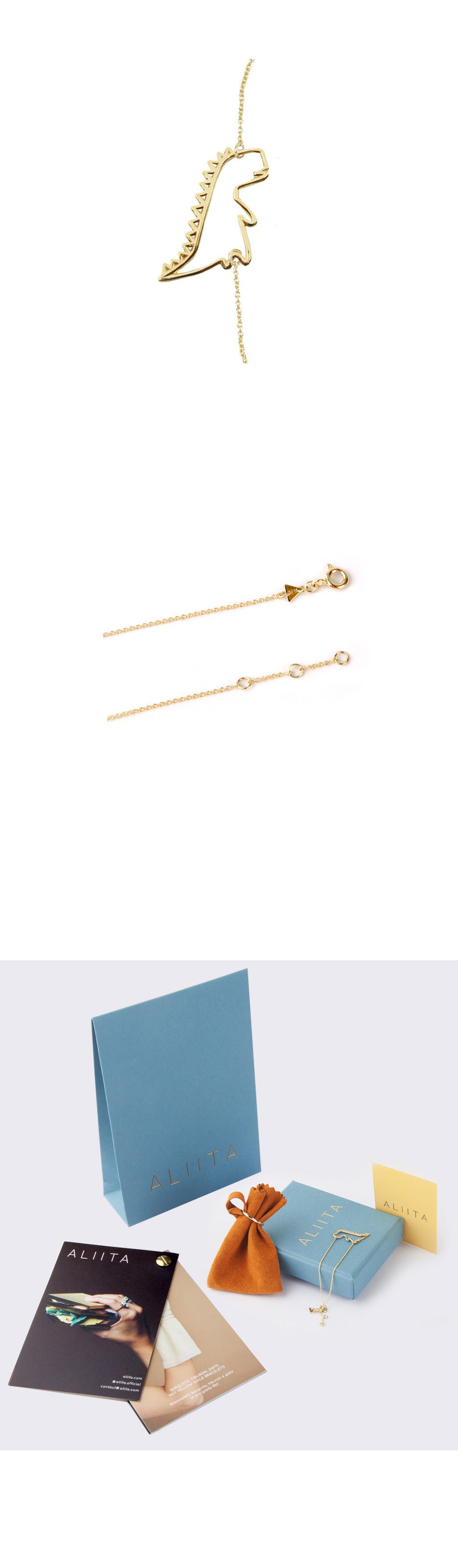 ALIITA Unisex Gold-Tone Bracelet Ring Jewelry Set