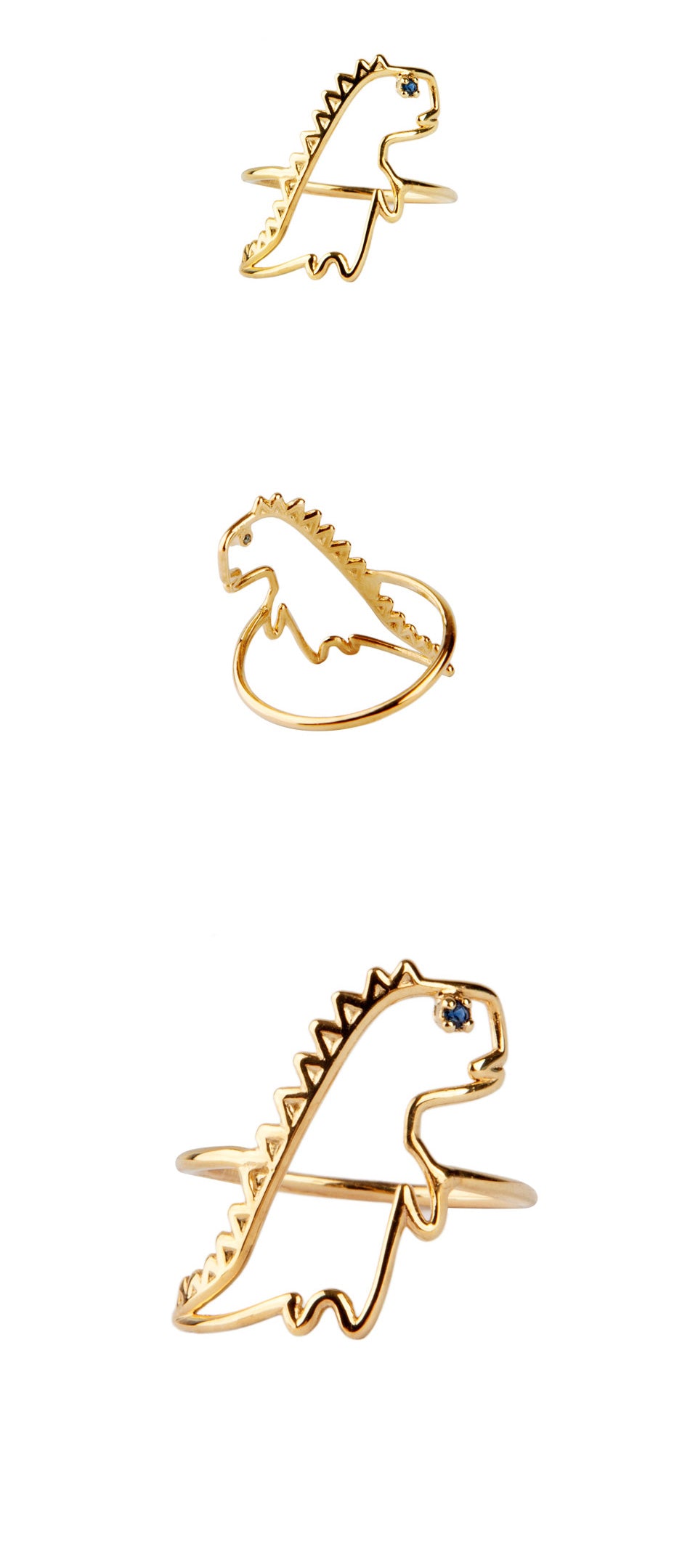 ALIITA Unisex Gold-Tone Bracelet Ring Jewelry Set