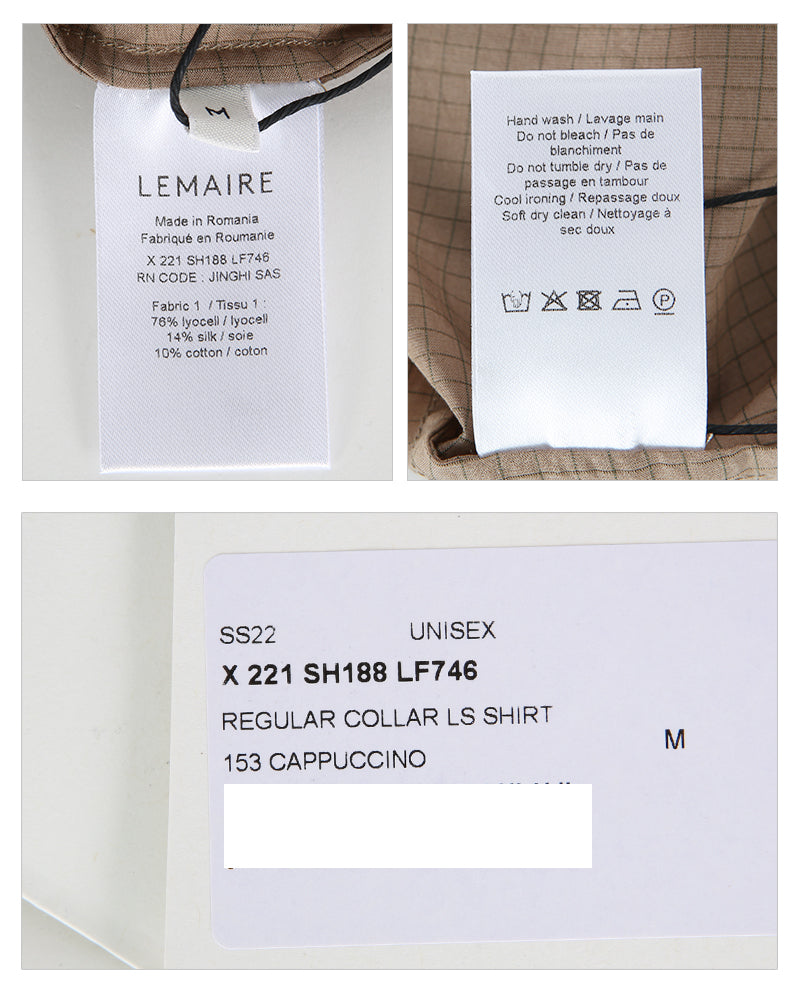 Lemaire Men's Long Sleeve Shirt SH188 LF746 153