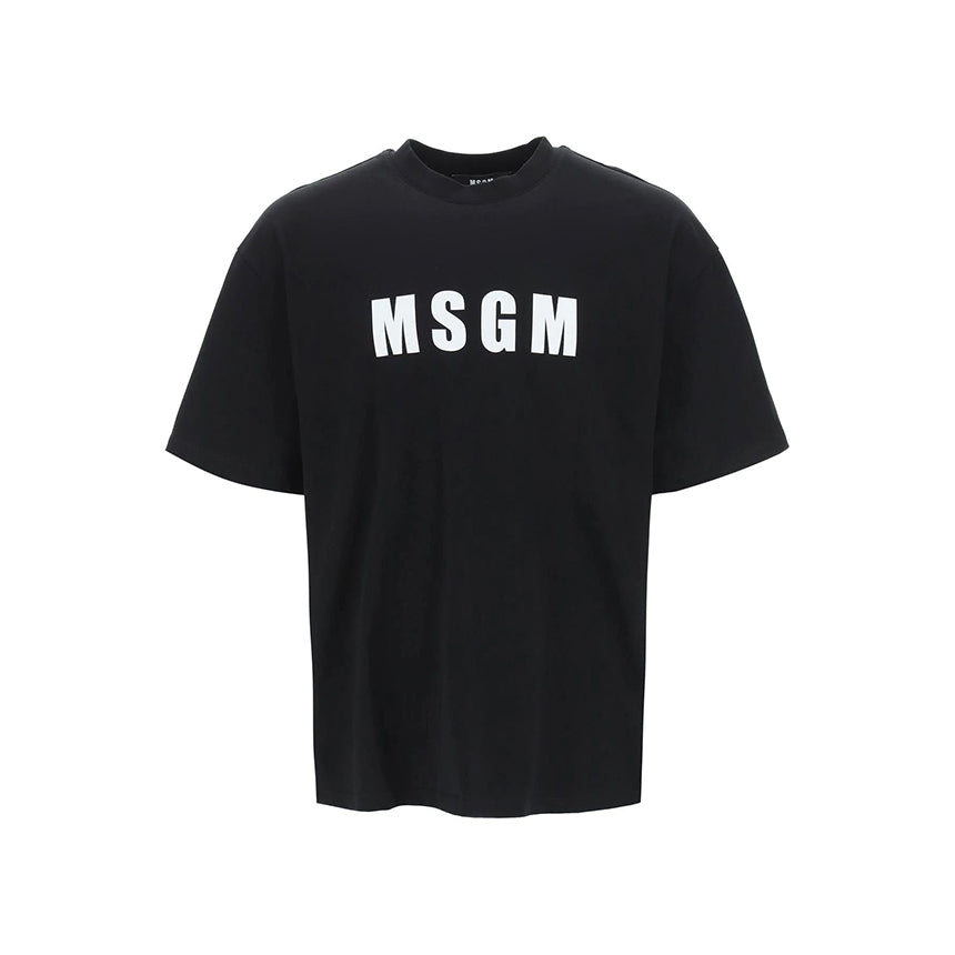 MSGM Black Logo Short Sleeve T-Shirt