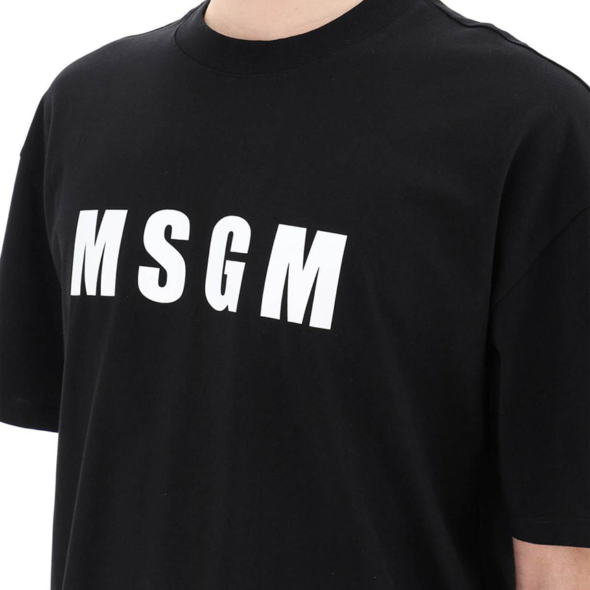 MSGM Black Logo Short Sleeve T-Shirt