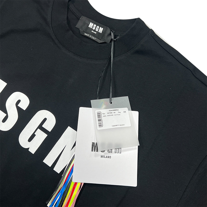 MSGM Black Logo Short Sleeve T-Shirt