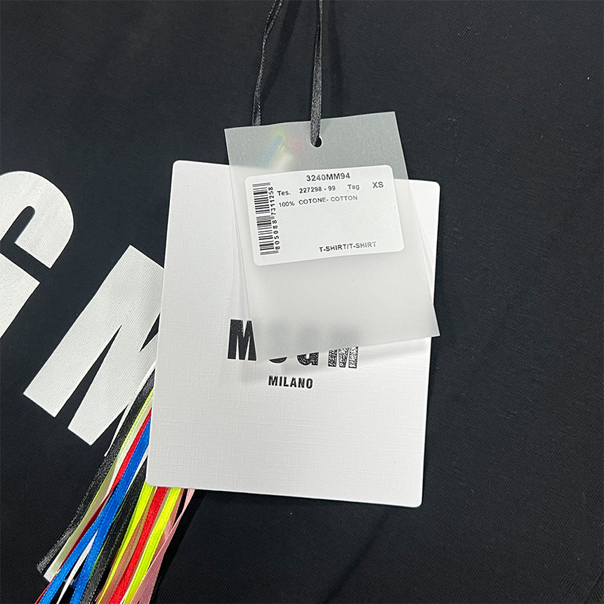 MSGM Black Logo Short Sleeve T-Shirt