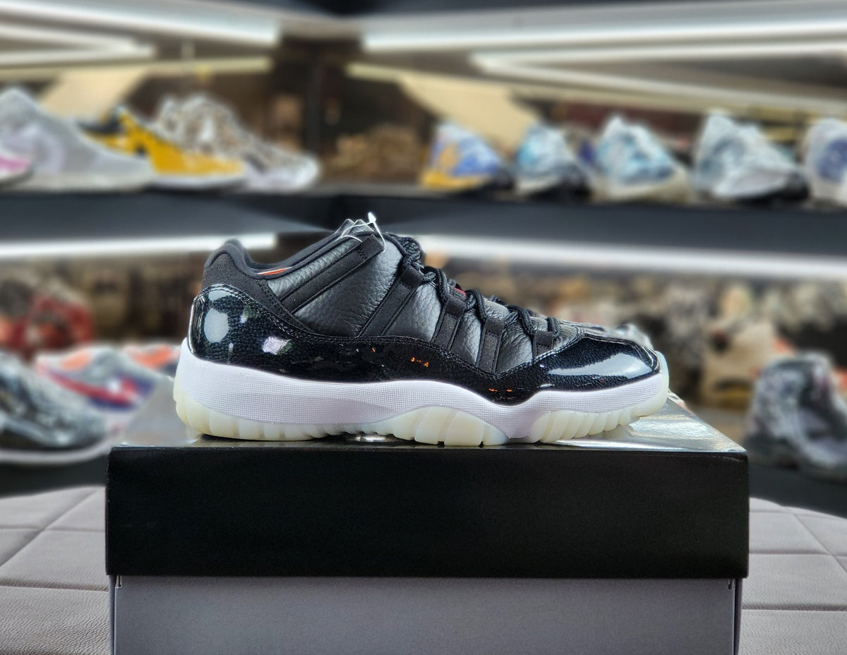 Nike Air Jordan 11 Low Black Red Leather Men’s Low-Top Sneakers