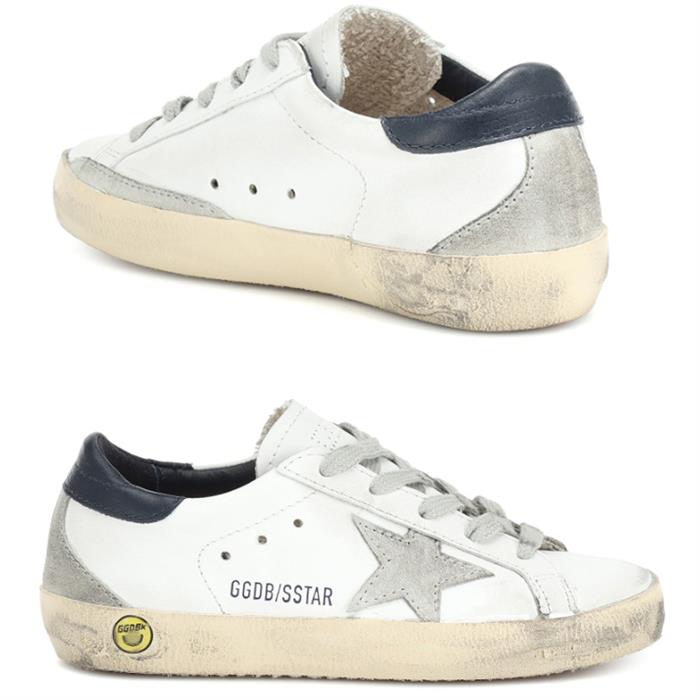 GOLDEN GOOSE Women's Navy Heel Tab Low Top Sneakers F000414
