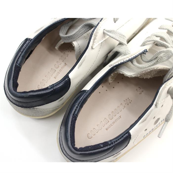 GOLDEN GOOSE Women's Navy Heel Tab Low Top Sneakers F000414