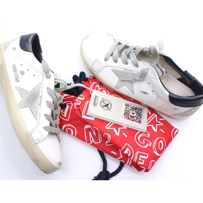 GOLDEN GOOSE Women's Navy Heel Tab Low Top Sneakers F000414