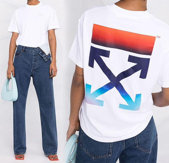 OFF WHITE Gradient Arrow Logo Women’s T-Shirt White