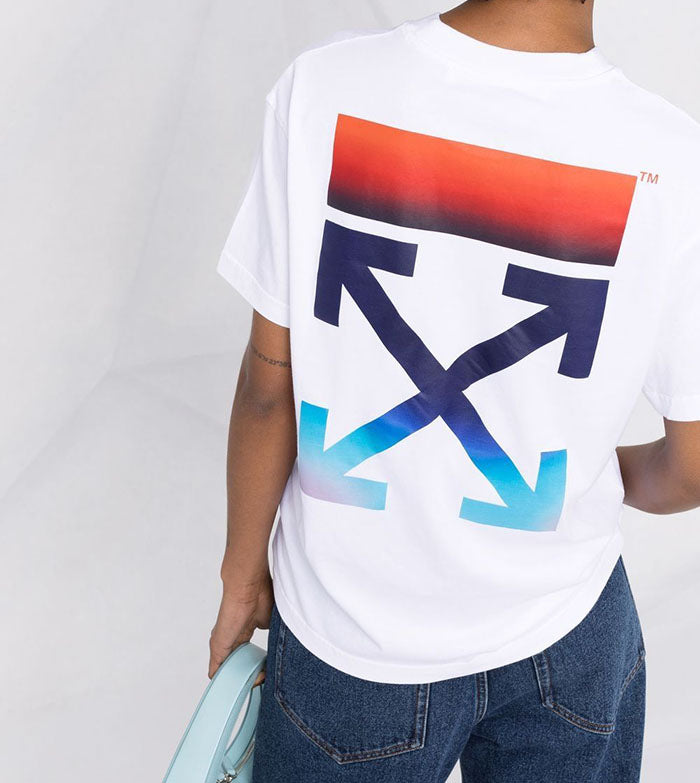 OFF WHITE Gradient Arrow Logo Women’s T-Shirt White