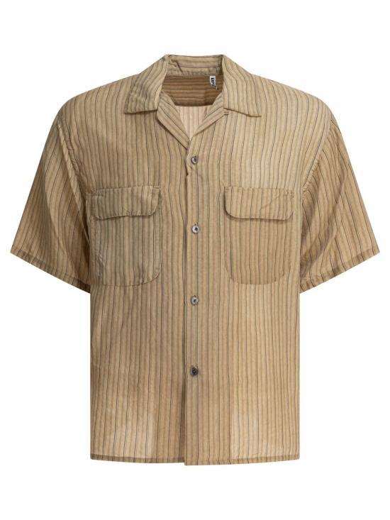 KAPTAIN SUNSHINE Short Sleeve Shirt Men’s KS25SSH08BEIGESTRIPE BEIGE STRIPE DOM