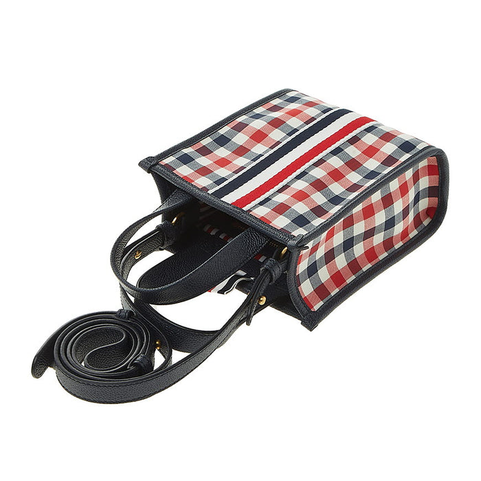 THOM BROWNE Gingham Stripe Woven Wool Mini Tote Bag FAP350A 07883 960 1