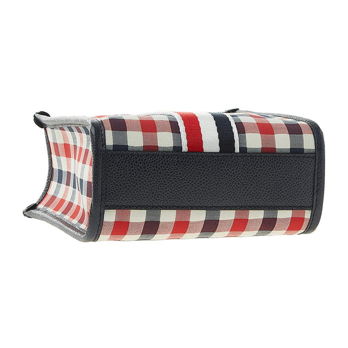 THOM BROWNE Gingham Stripe Woven Wool Mini Tote Bag FAP350A 07883 960 1