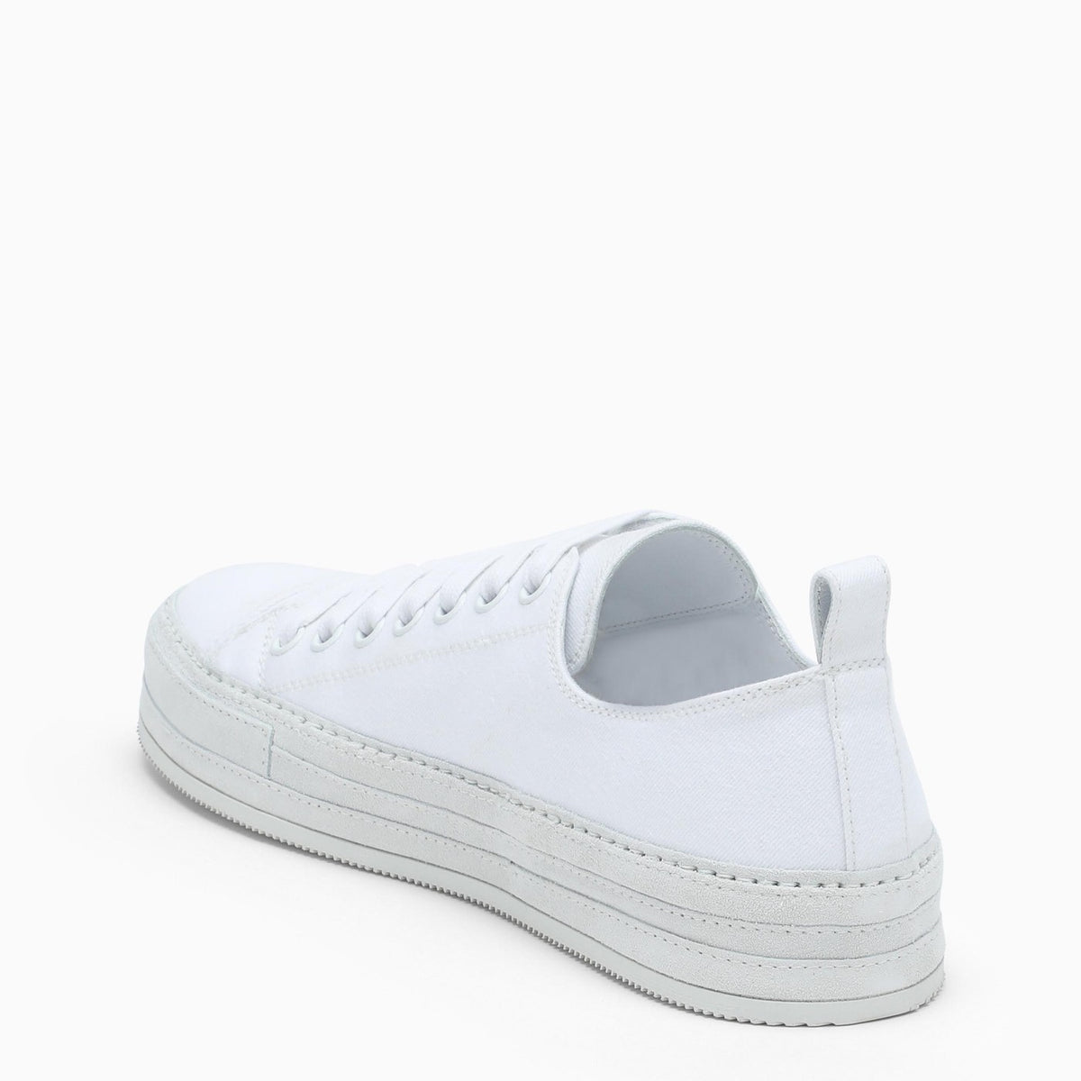 Ann Demeulemeester Men's White Denim Low Top Sneakers 2201 M N03 185 001