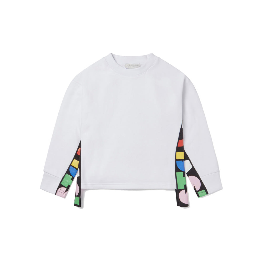 Stella McCartney Logo Tape Cotton Sweatshirt Black Women