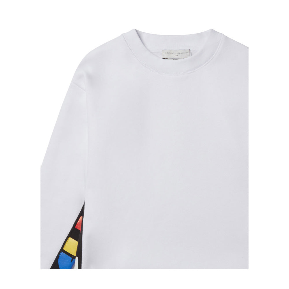 Stella McCartney Logo Tape Cotton Sweatshirt Black Women